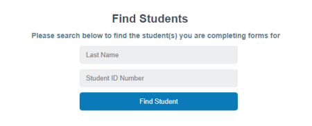Student linked to account with Start Forms button